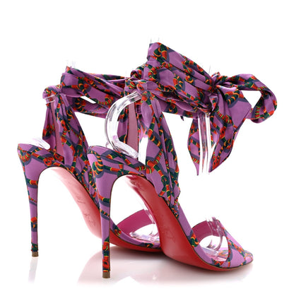 Crepe Satin Naja Chain Sandale Du Desert 100 Ankle Wrap Sandals 39.5 Gummy