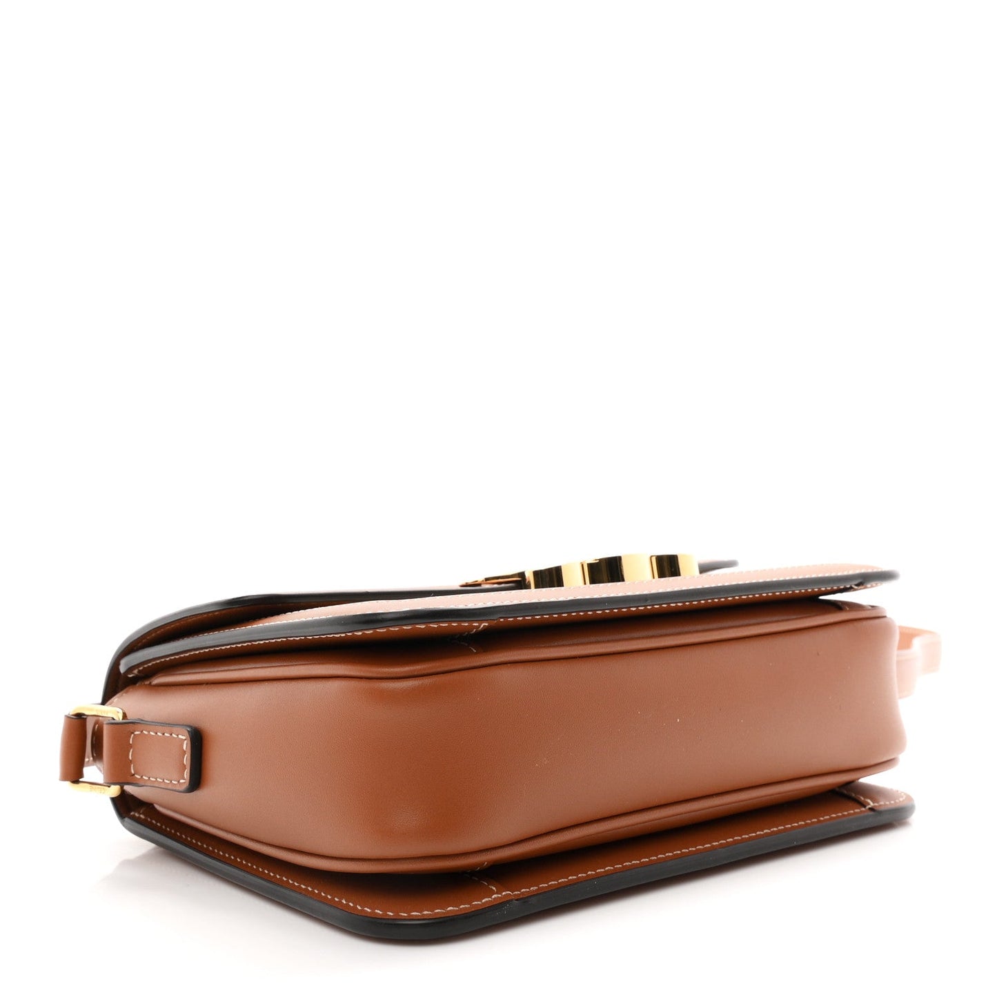 Calfskin Triomphe Canvas Teen Triomphe Bag White