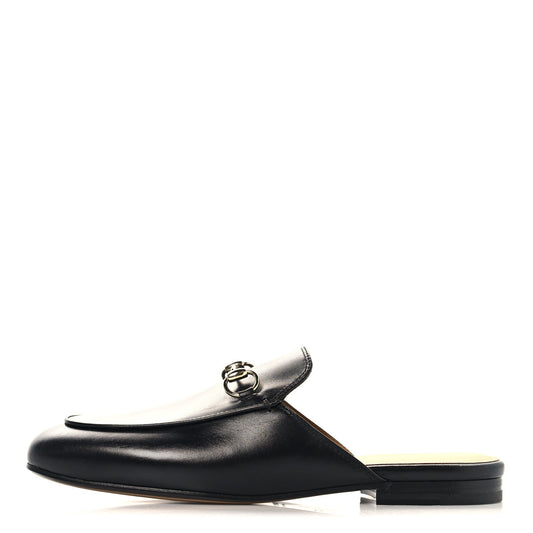 Calfskin Womens Princetown Slippers 37 Black