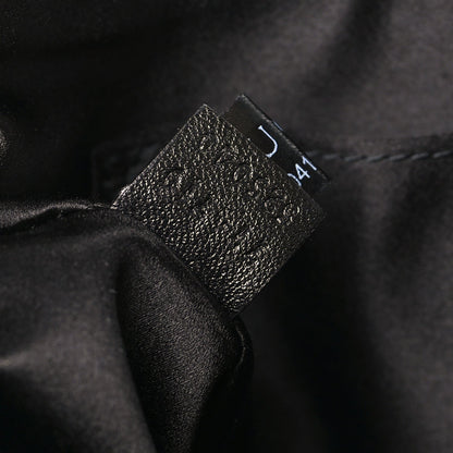 Jacquard Black Denim GG Monogram Horsebit Slim Small Shoulder Bag Black Grey
