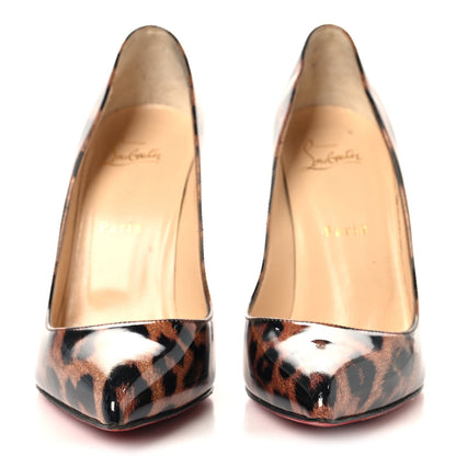 Patent Glitter Leopard Print Pigalle Follies 100 Pumps 38 Gold