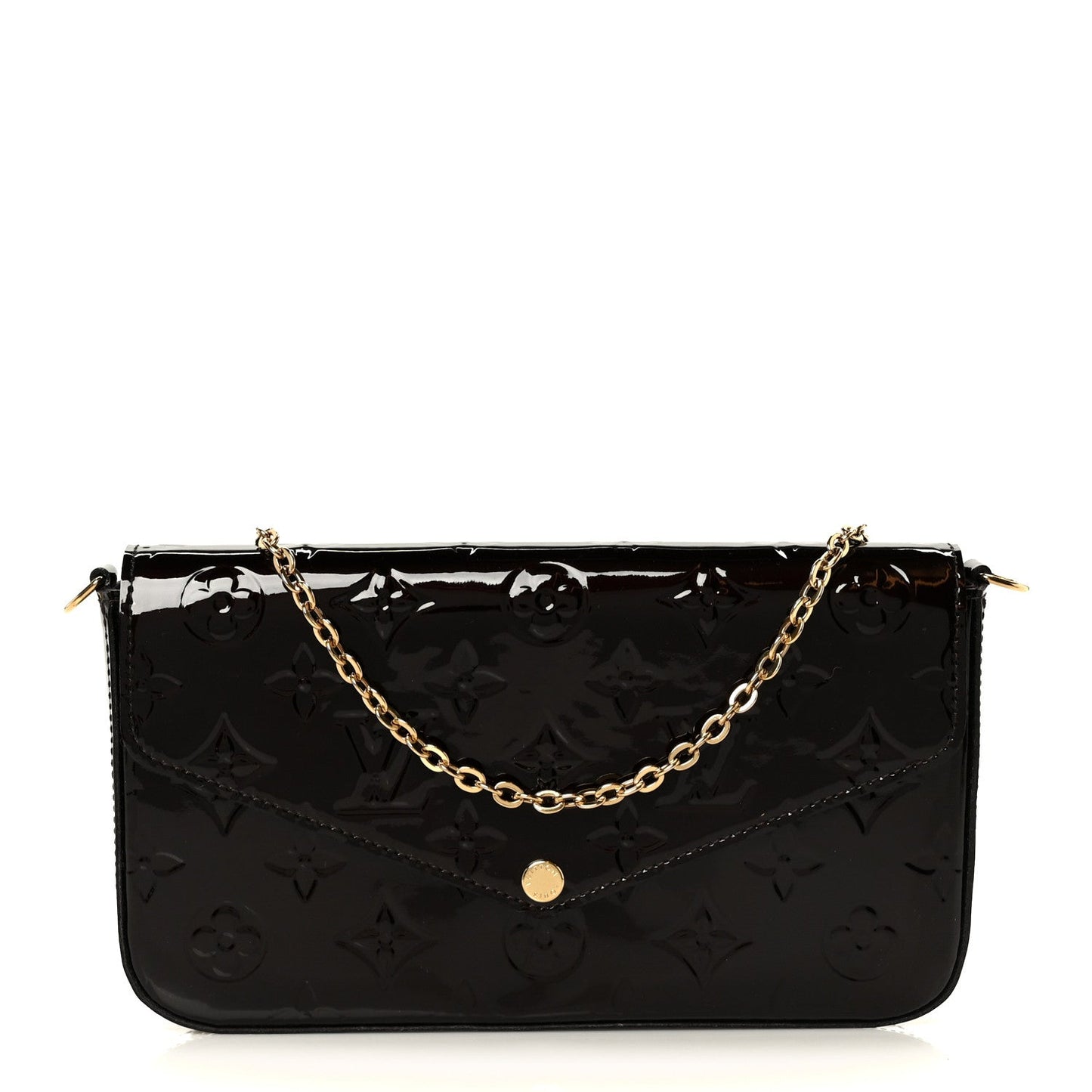 Vernis Pochette Felicie Chain Wallet Amarante
