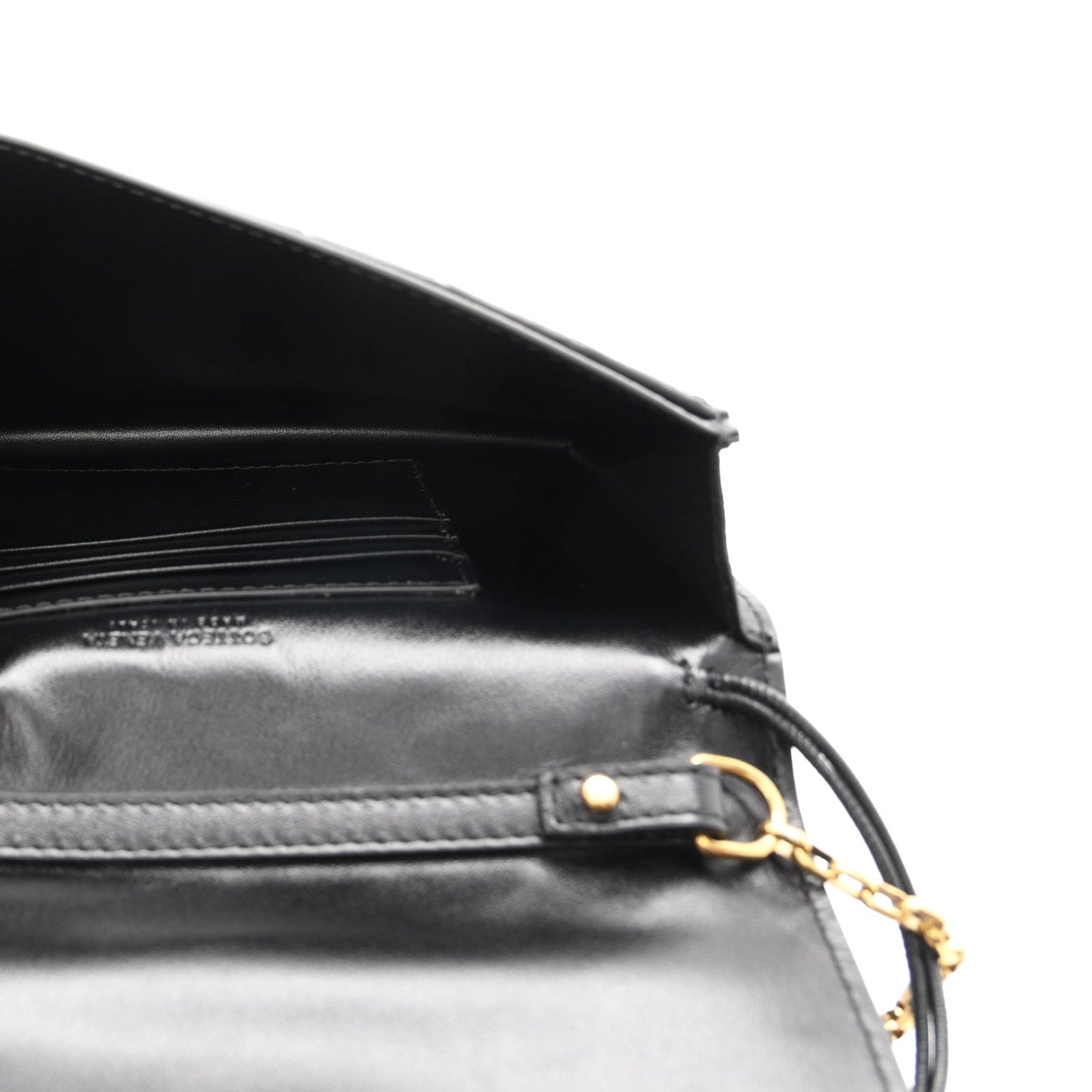 Nappa Intrecciato Andiamo Pouch On Chain Black