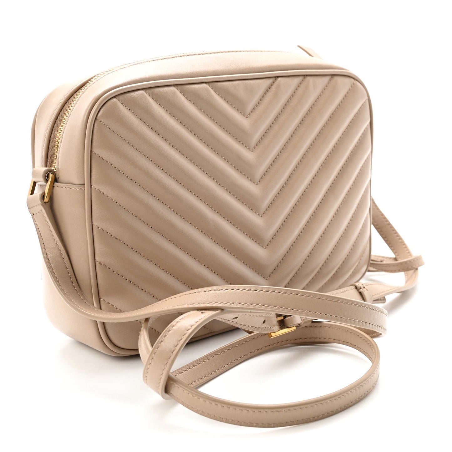 Calfskin Matelasse Monogram Lou Camera Bag Dark Beige