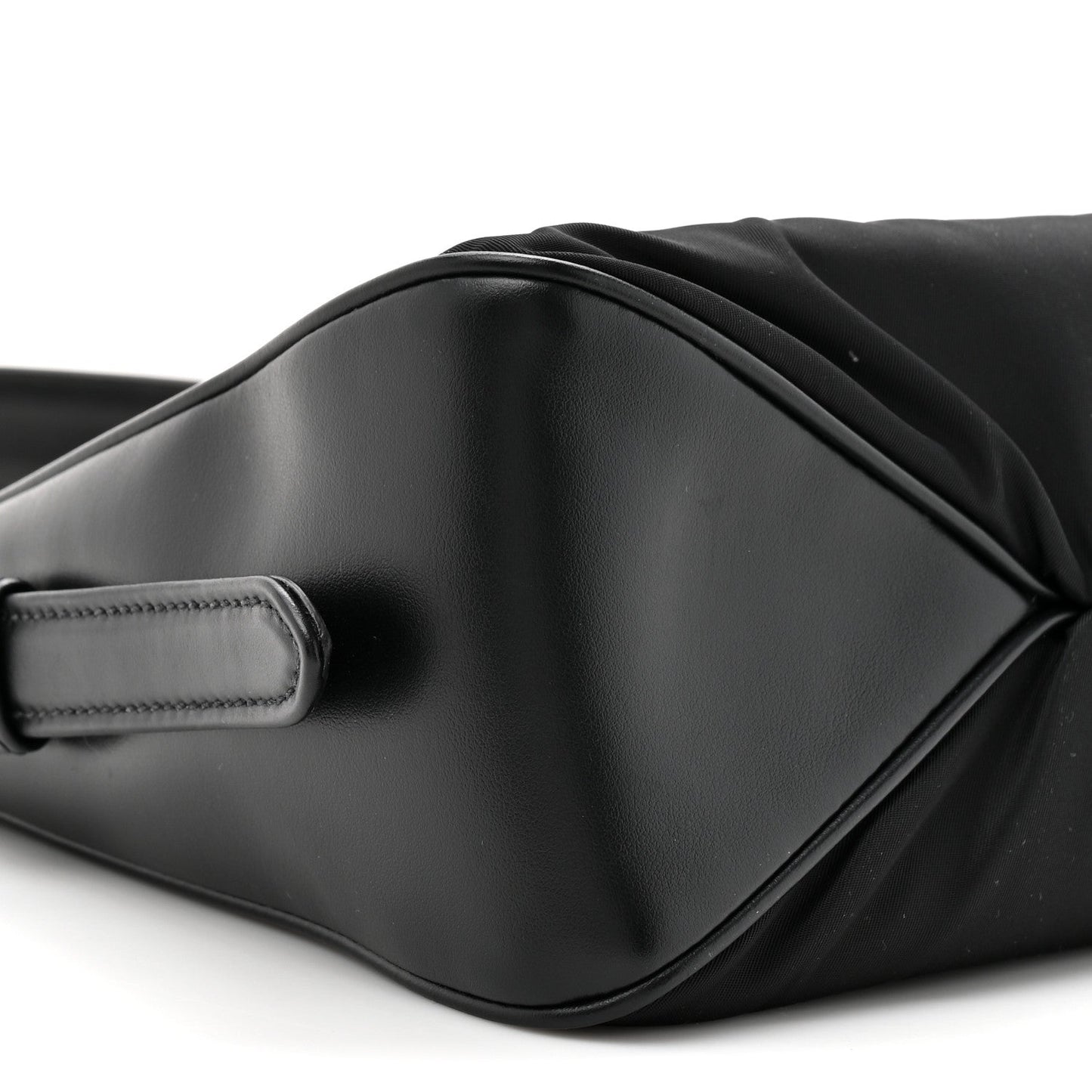 Re-Nylon Vitello Large Aimee Shoulder Bag Black