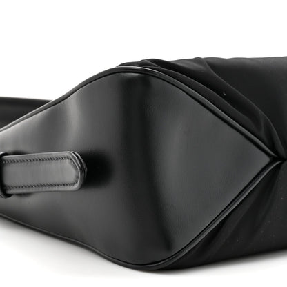 Re-Nylon Vitello Large Aimee Shoulder Bag Black
