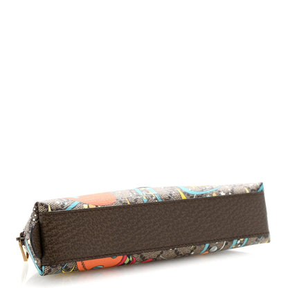 X DISNEY GG Supreme Monogram Donald Duck Pencil Case Beige Ebony