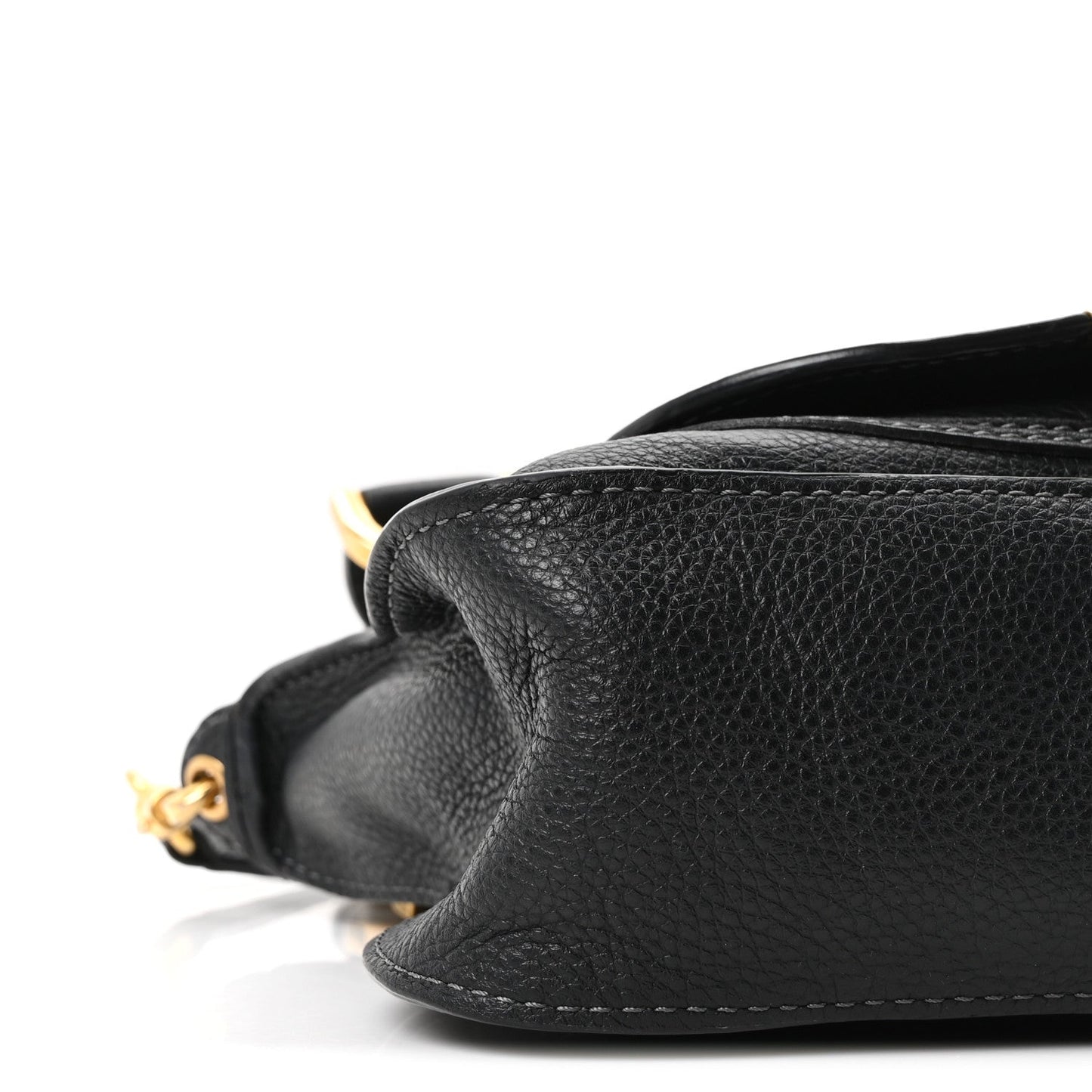 Calfskin Small Marcie Satchel Black