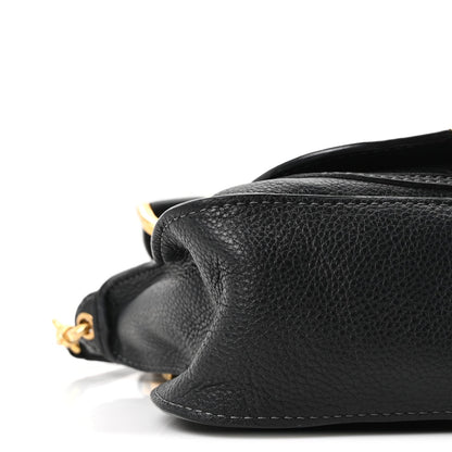 Calfskin Small Marcie Satchel Black