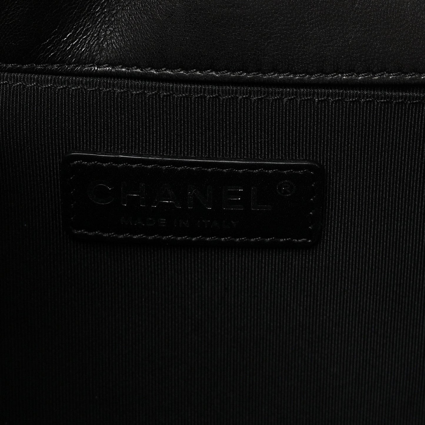 Lambskin Quilted Medium Boy Flap Black