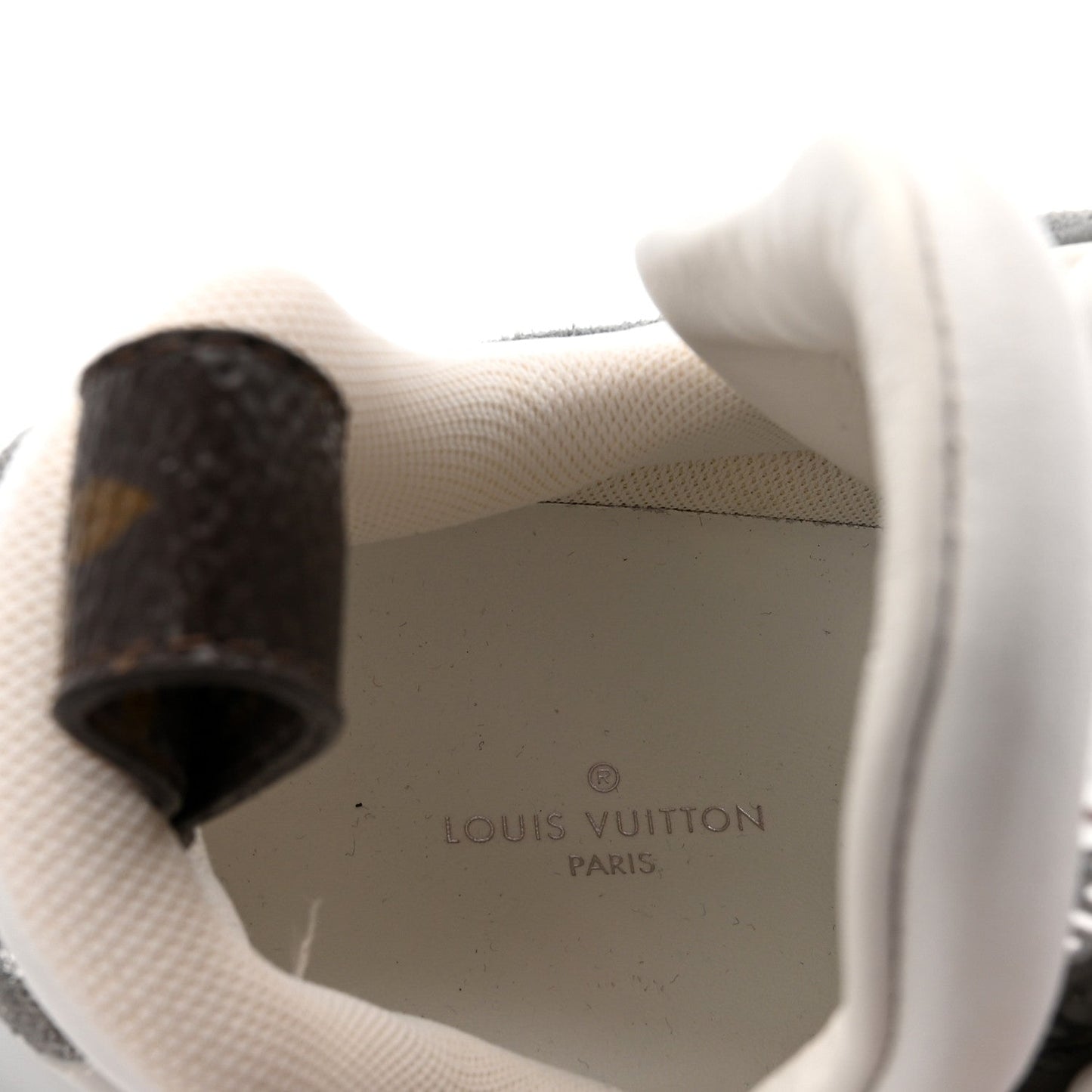 Metallic Calfskin Technical Nylon LV Archlight Sneakers 37 White Silver