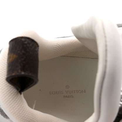 Metallic Calfskin Technical Nylon LV Archlight Sneakers 37 White Silver