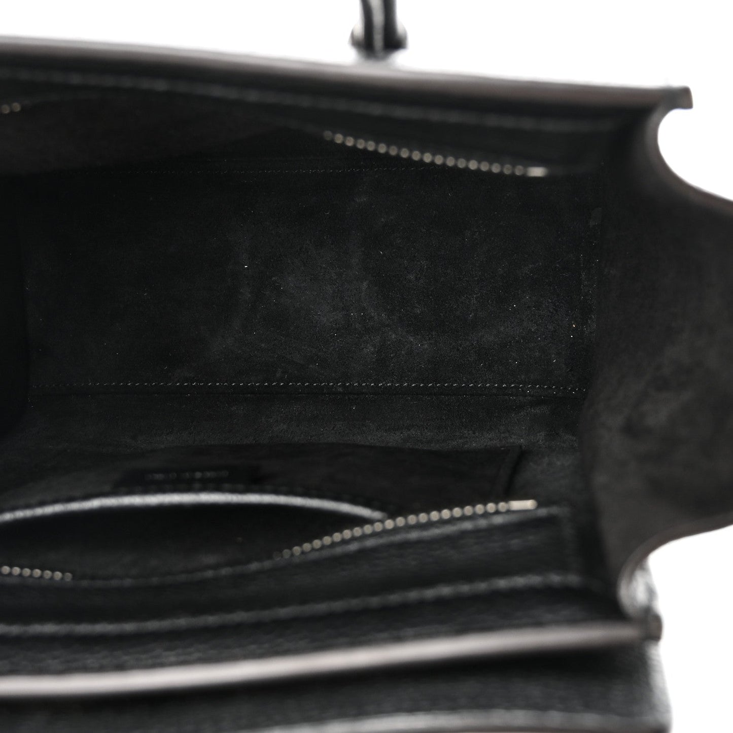 Drummed Calfskin Nano Luggage Black