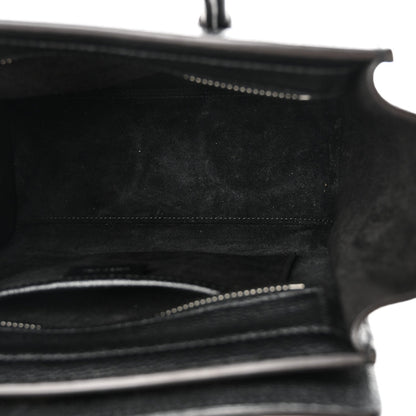 Drummed Calfskin Nano Luggage Black