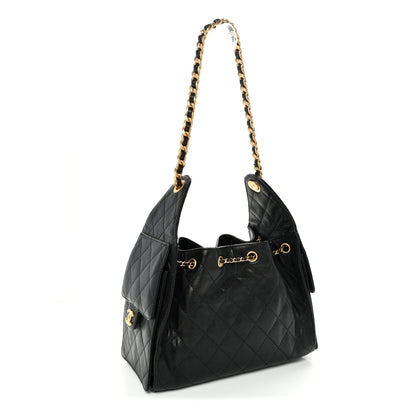 Caviar Quilted Small Chanel 25 Handbag Black