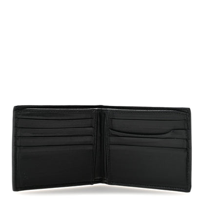Plutone Calfskin Logo Bi-Fold Wallet Black