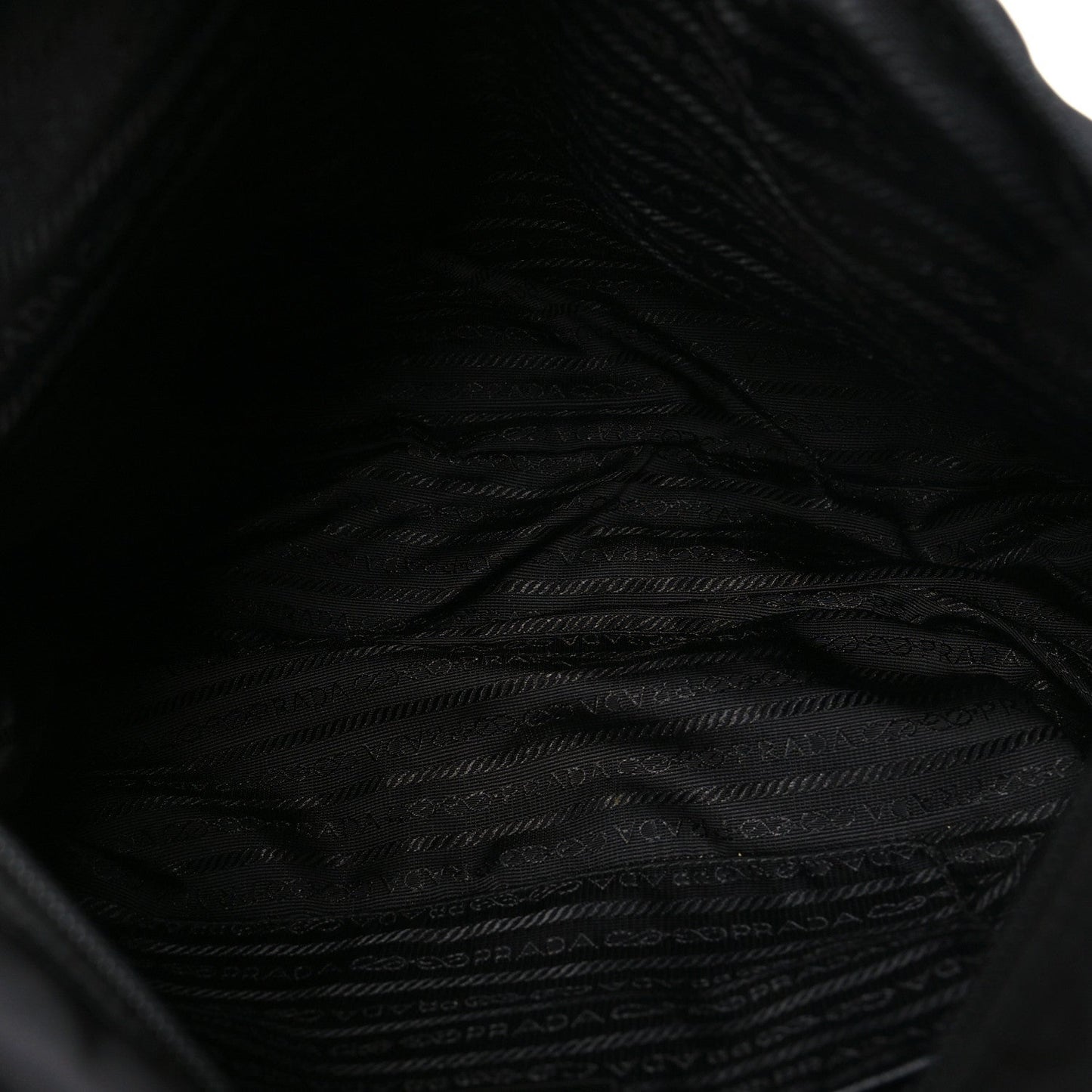 Tessuto Nylon Saffiano Double Buckle Messenger Shoulder Bag Black