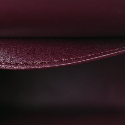 Calfskin Double Gancini Crossbody Plum