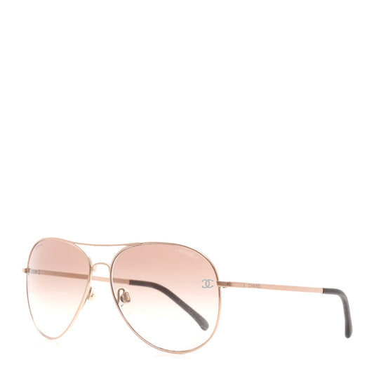 Metal Aviator CC Sunglasses 4189-T-Q Rose