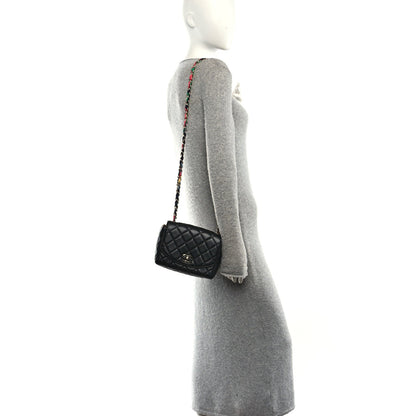 Lambskin Mixed Fibers Quilted Cocovado Flap Black
