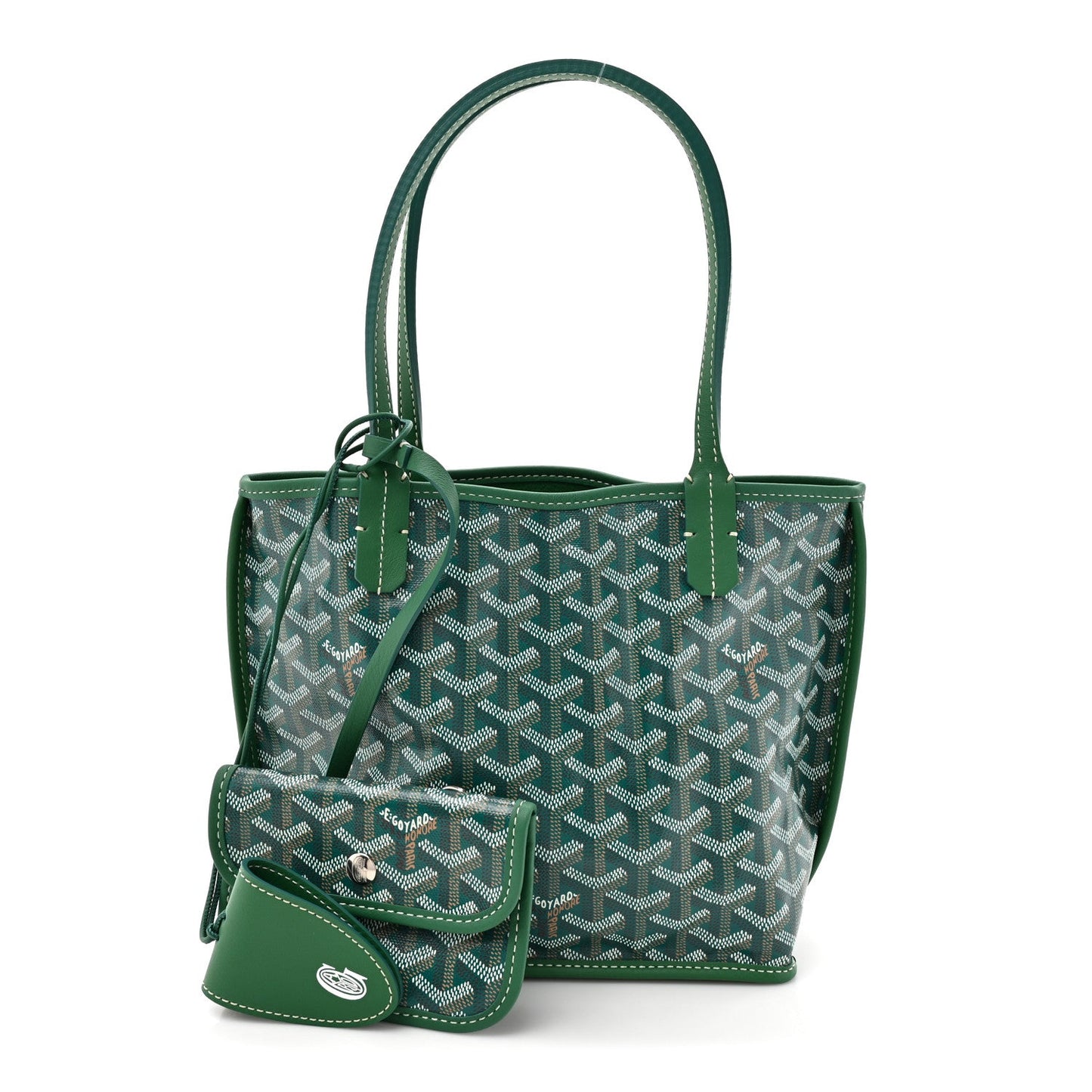 Goyardine Reversible Mini Anjou Green