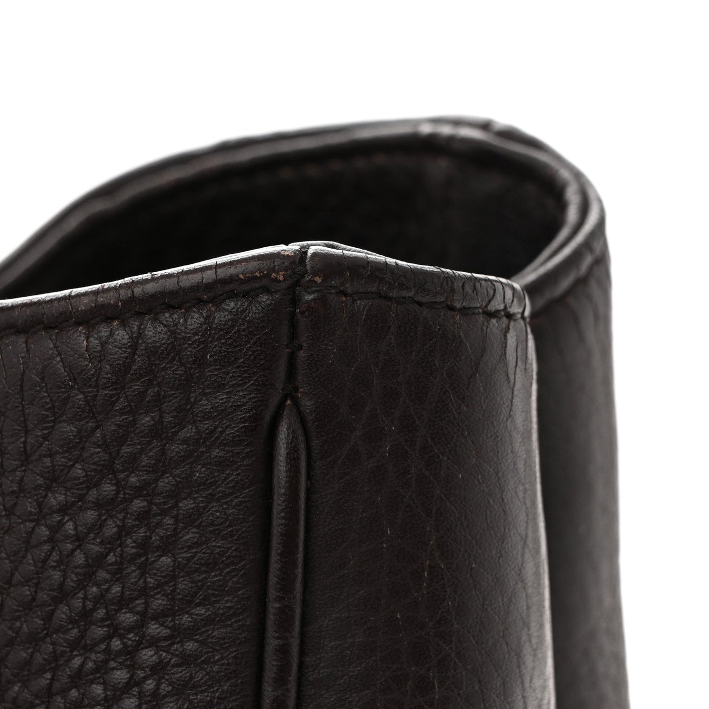Pebbled Calfskin Medium 1973 Tote Dark Brown