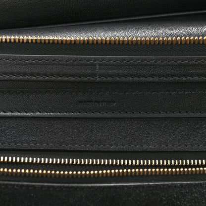 Supple Shiny Lambskin Medium Smiling New Luggage Black