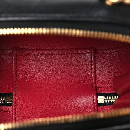 Lambskin Quilted CC Bubble Vanity Case With Chain Black
