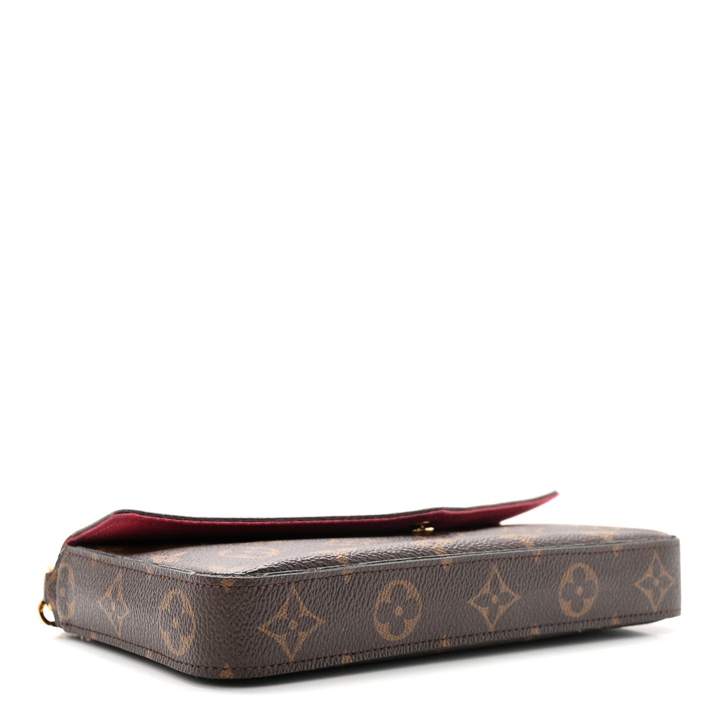 Monogram Pochette Felicie Chain Wallet Fuchsia
