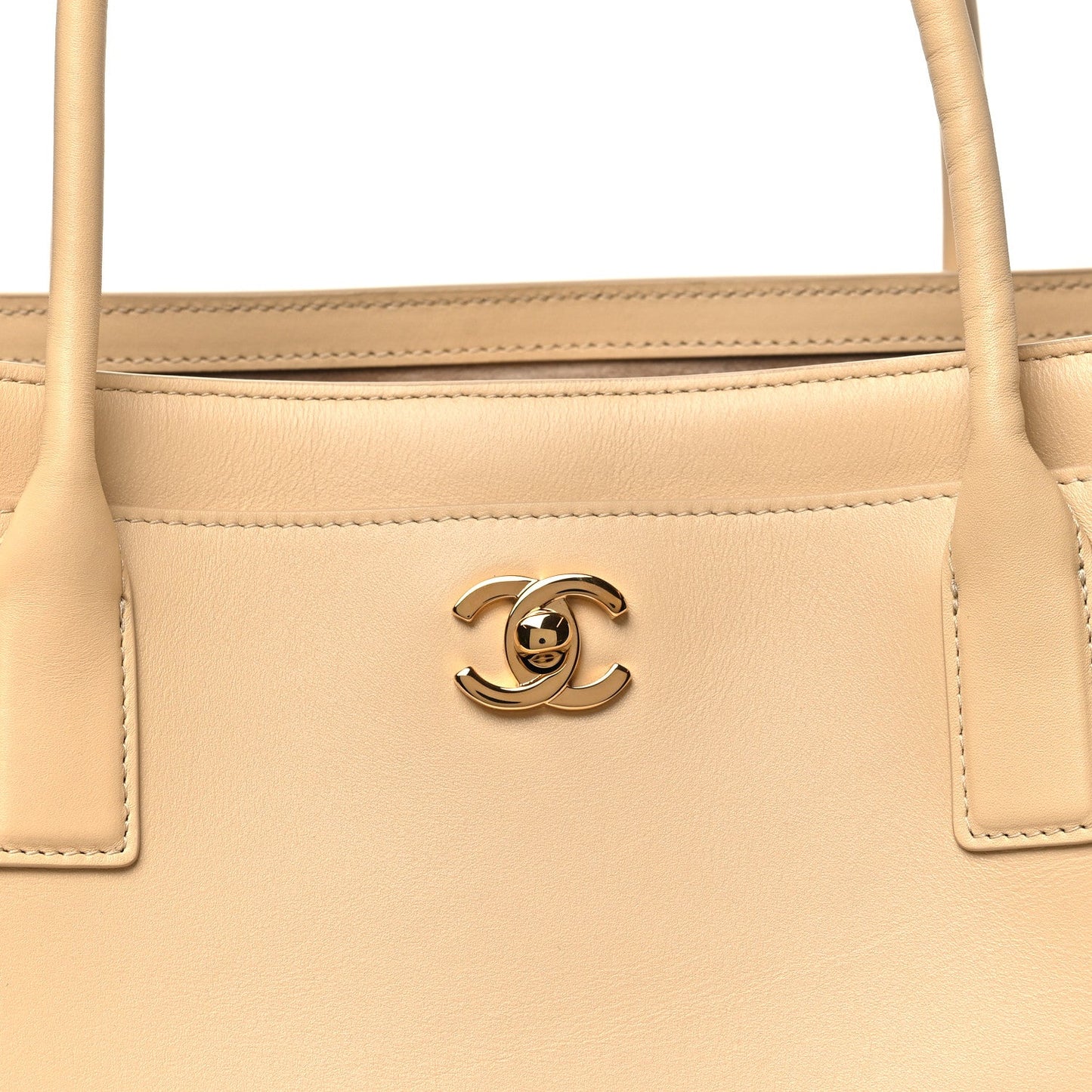 Calfskin Archetype Small Shopping Tote Beige