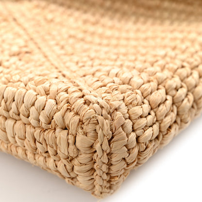 Raffia Large Cassandre Pouch Naturel Brick