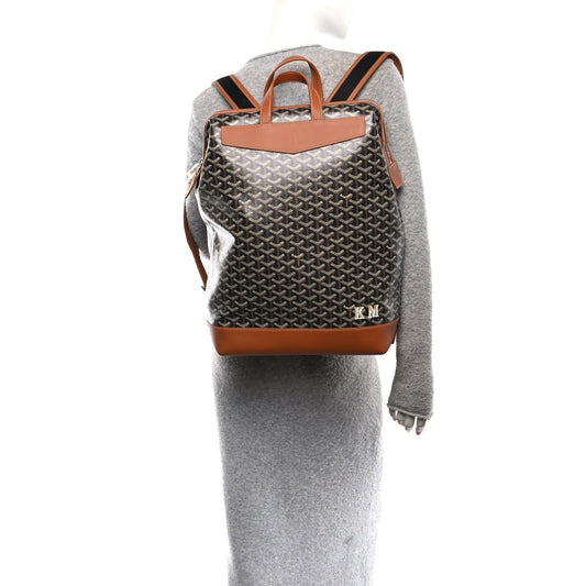 Goyardine Calfskin Cisalpin Backpack  Black Gold