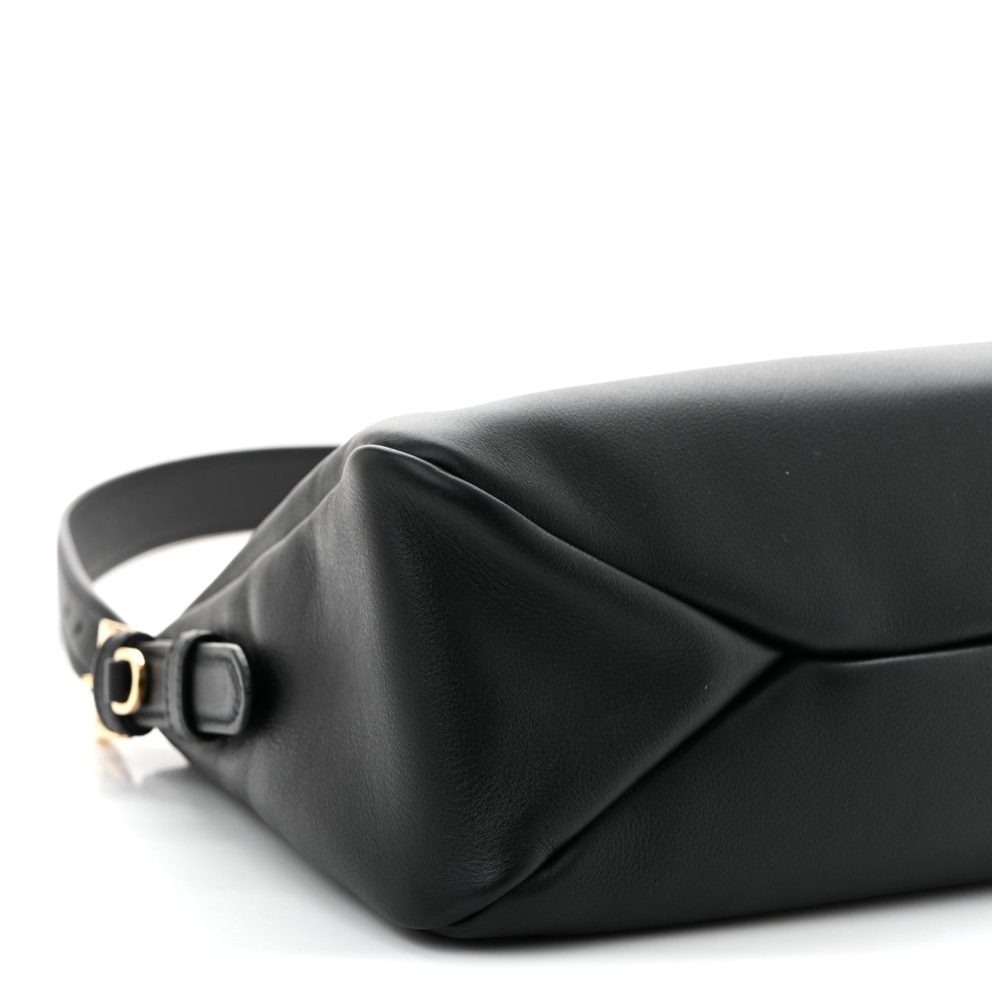 Soft Calfskin Large Aimée Shoulder Bag Black