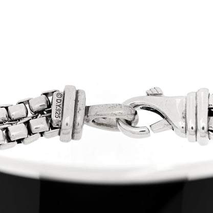 Sterling Silver Black Onyx ID Curb Chain Bracelet