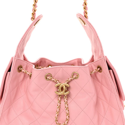 Caviar Quilted Small Chanel 25 Handbag Light Pink