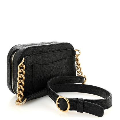 Caviar Quilted Waist Bag Black