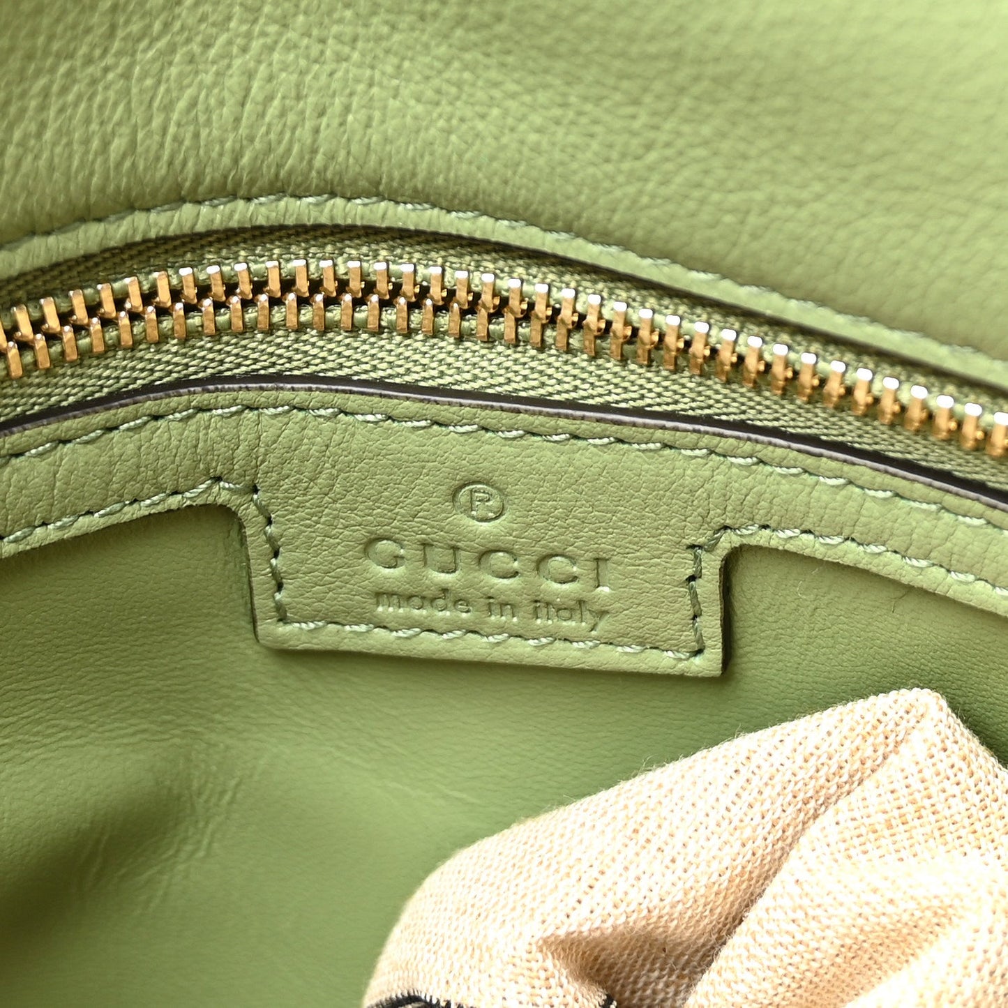 Roxy Calfskin Web Medium Blondie Top Handle Shoulder Flap Bag Salamander Green