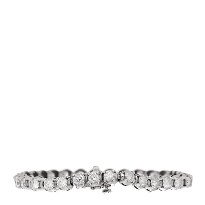 14K White Gold Diamond 6.40ctw Tennis Bracelet