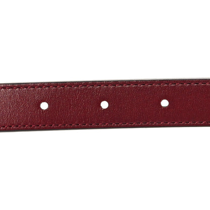 GG Supreme Monogram Plutone Calfskin Double G Reversible 20mm Belt 85 34 Beige Rosso Ancora