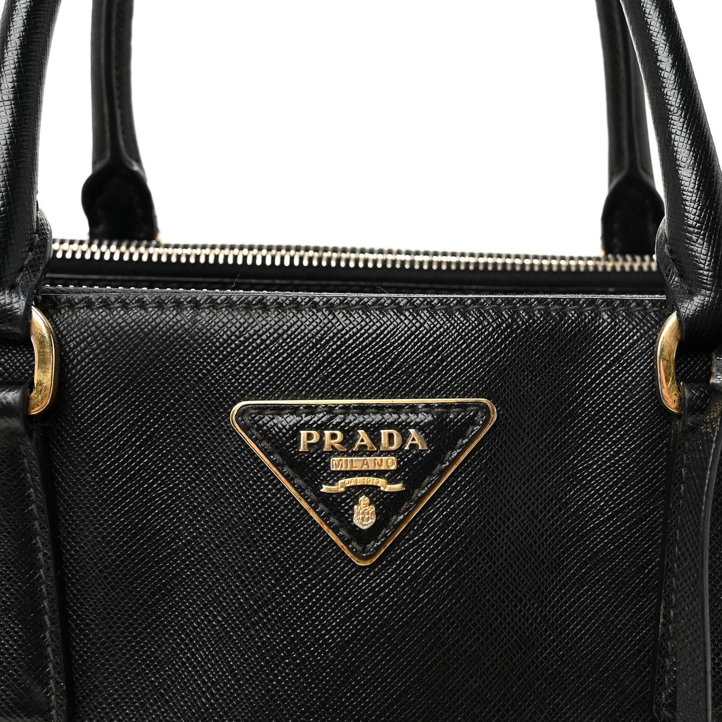 Saffiano Large Galleria Double Zip Tote Black