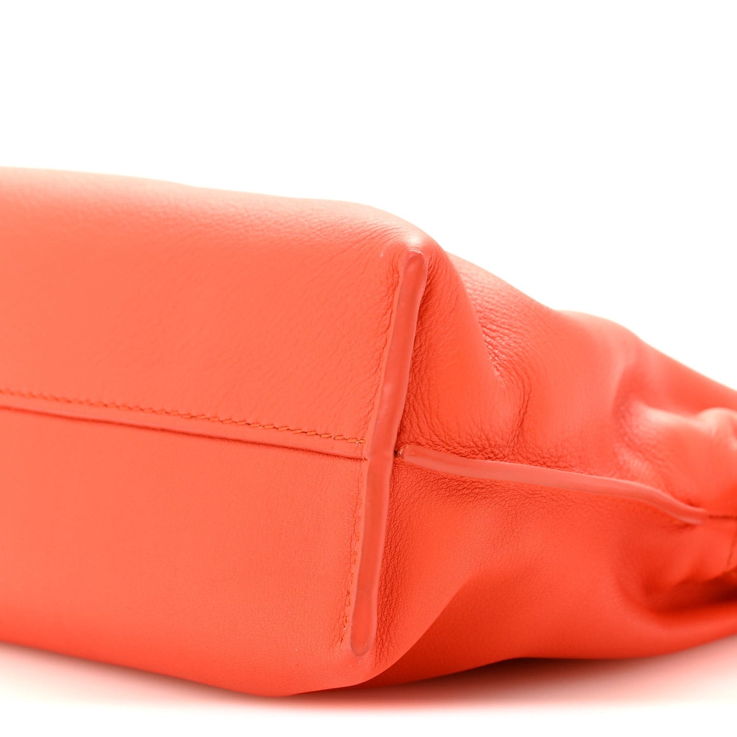 Nappa Calfskin Mini Flamenco Knot Clutch Sunrise Orange