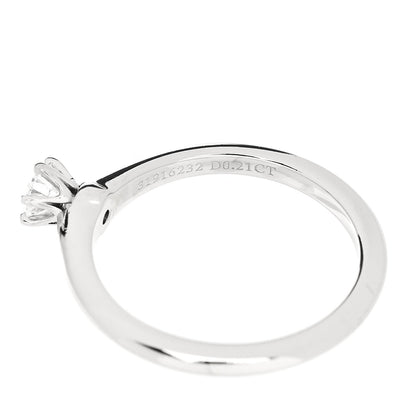 Platinum Diamond .21ct Solitaire Engagement Ring 52 6