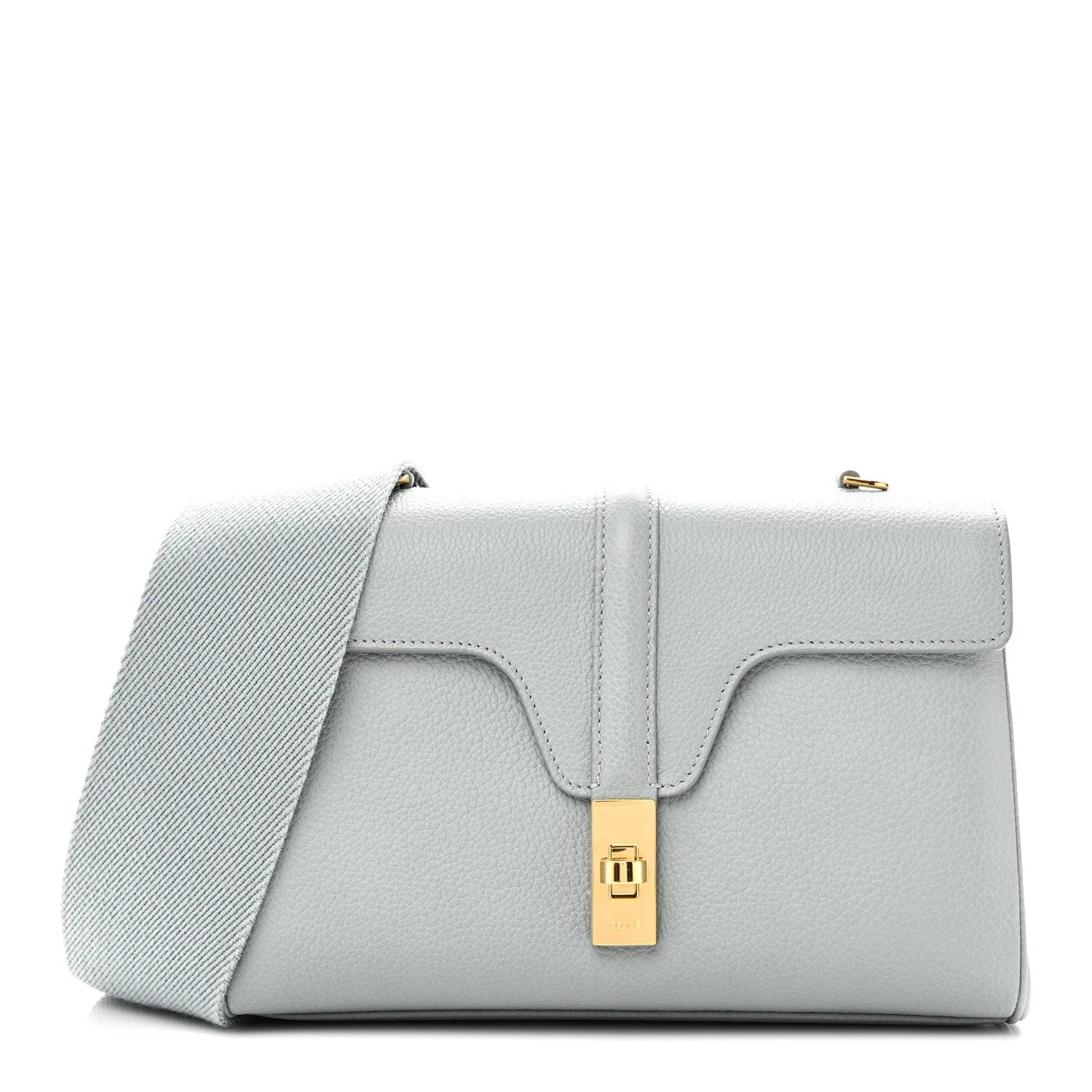 Grained Calfskin Teen Soft 16 Shoulder Bag Ice Blue