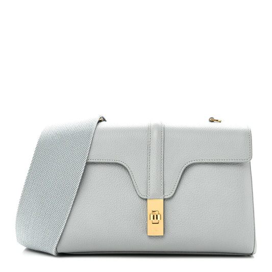 Grained Calfskin Teen Soft 16 Shoulder Bag Ice Blue