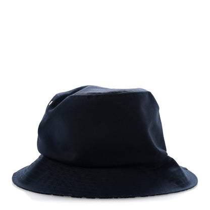 Polyester Cotton Oblique Teddy-D Brim Bucket Hat 58 Blue