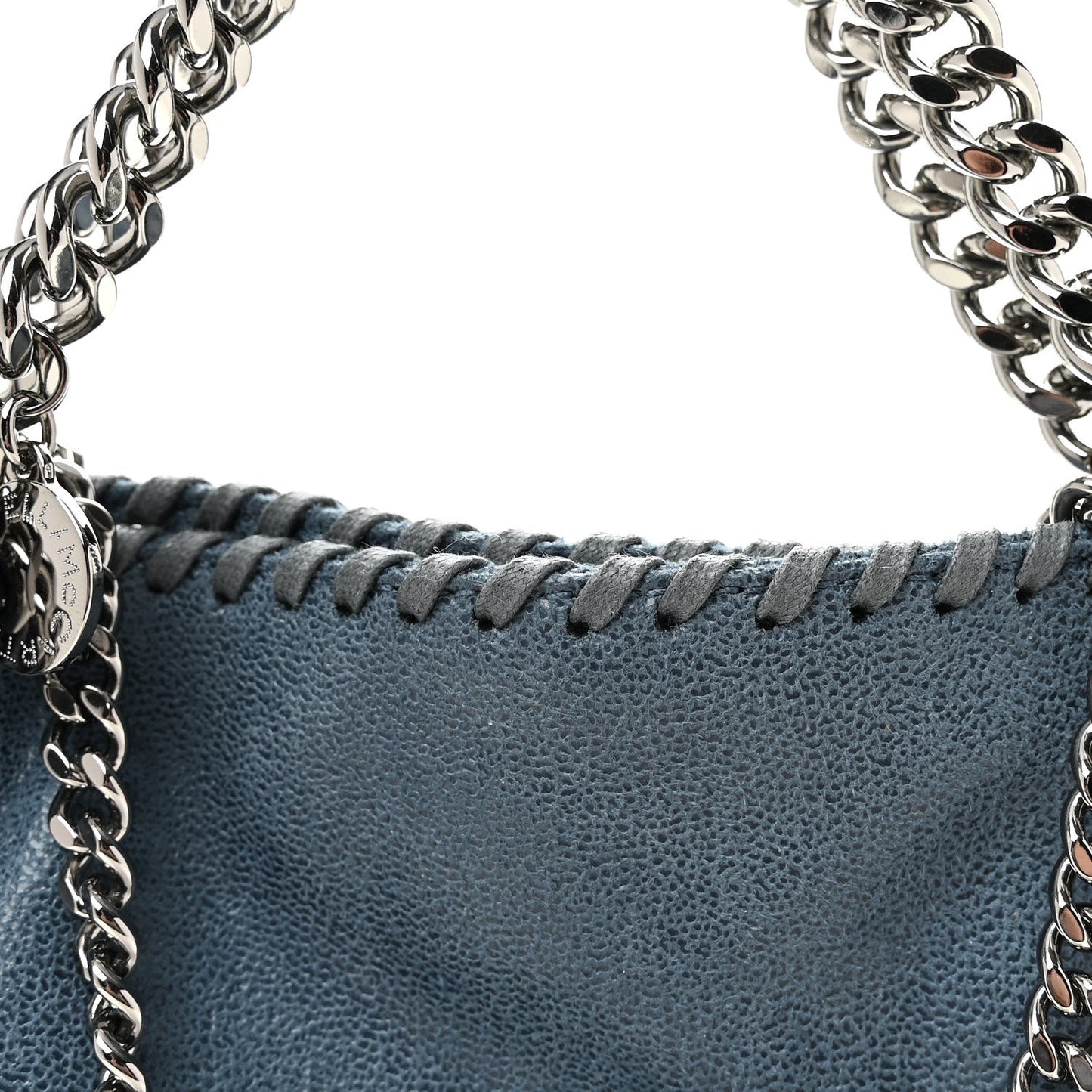 Shaggy Deer Mini Falabella Fold Over Tote Light Blue