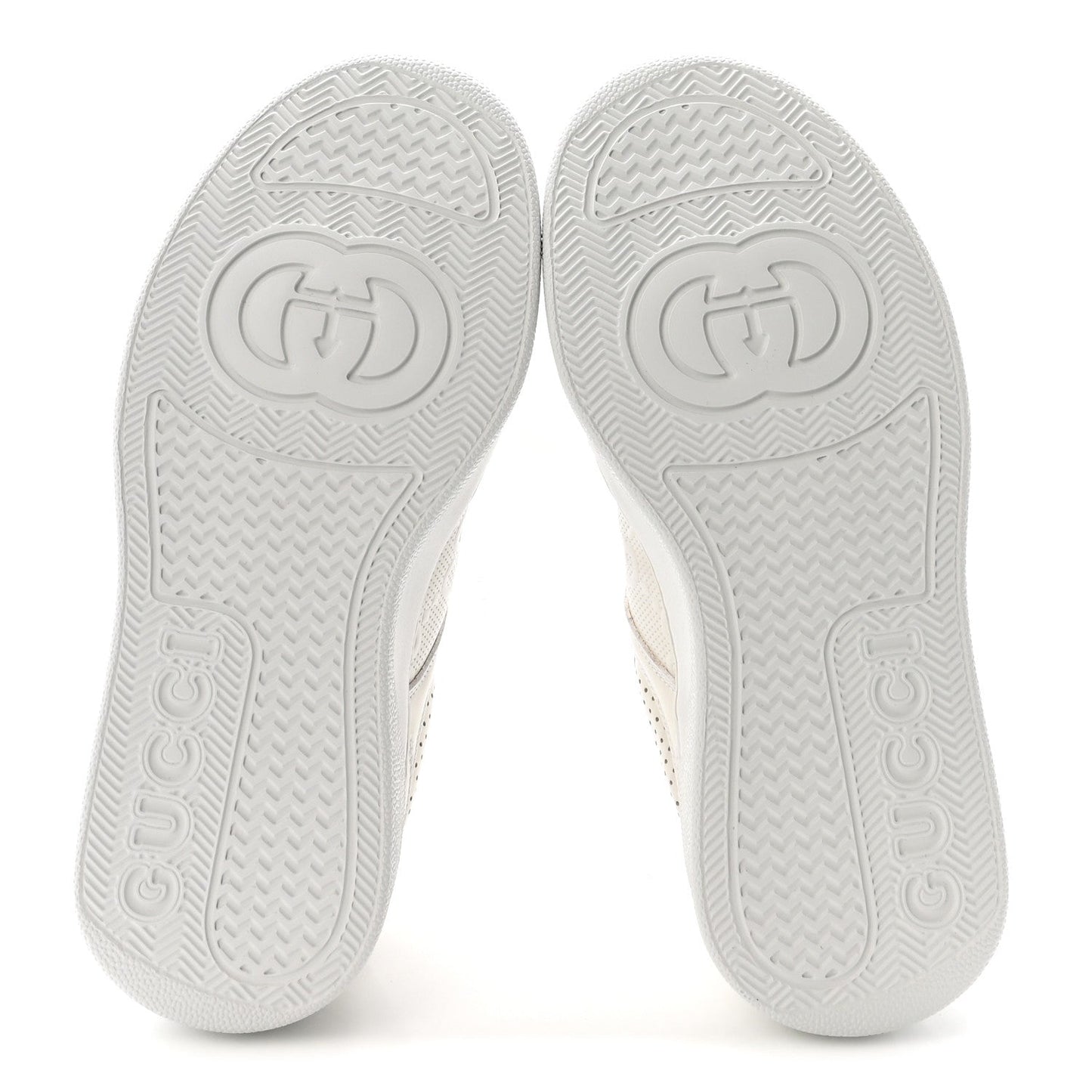 Calfskin GG Tennis Embossed Perforated Womens Platform 55mm Sneakers 36 Great White