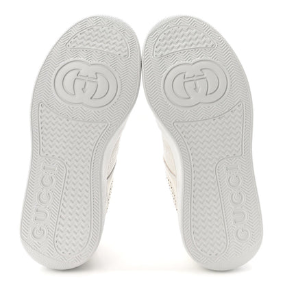 Calfskin GG Tennis Embossed Perforated Womens Platform 55mm Sneakers 36 Great White