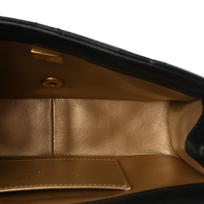 Lambskin Quilted Pearl Small Flap Black