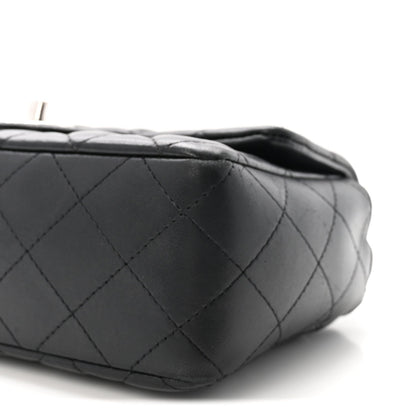 Lambskin Quilted Mini Rectangular Flap